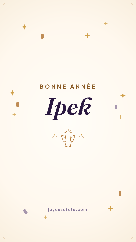 Image « Bonne année Ipek » au format story
