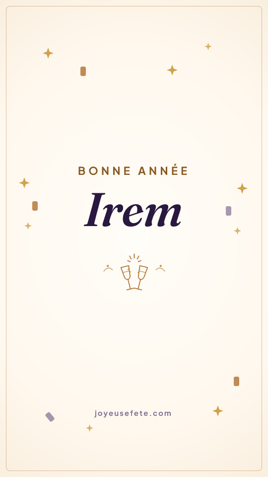 Image « Bonne année Irem » au format story