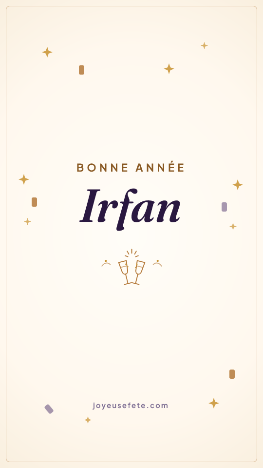 Image « Bonne année Irfan » au format story
