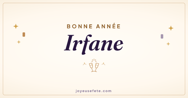 Image « Bonne année Irfane » au format large
