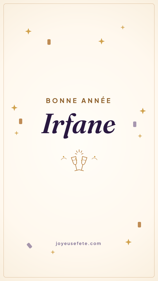 Image « Bonne année Irfane » au format story