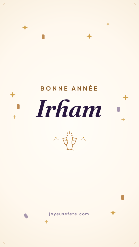 Image « Bonne année Irham » au format story