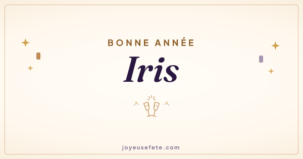 Image « Bonne année Iris » au format large