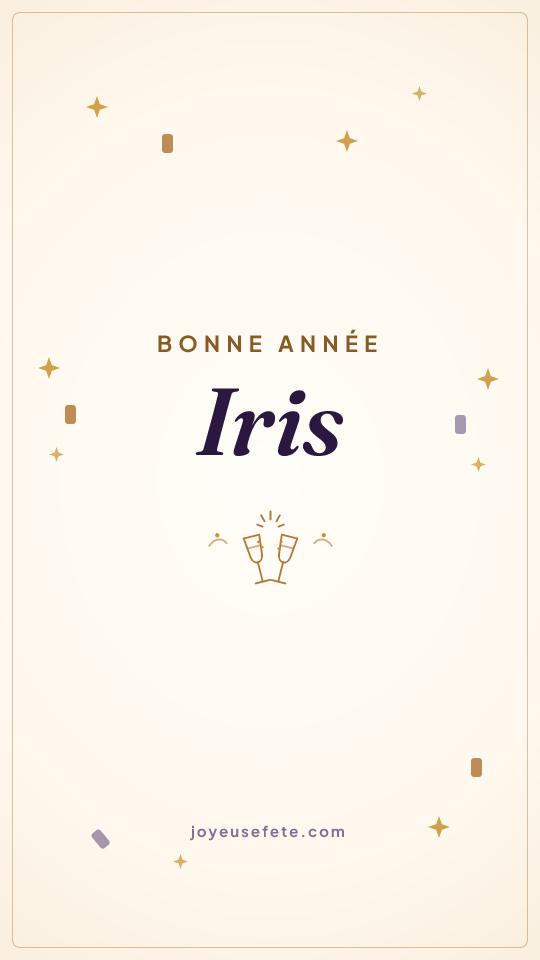 Image « Bonne année Iris » au format story