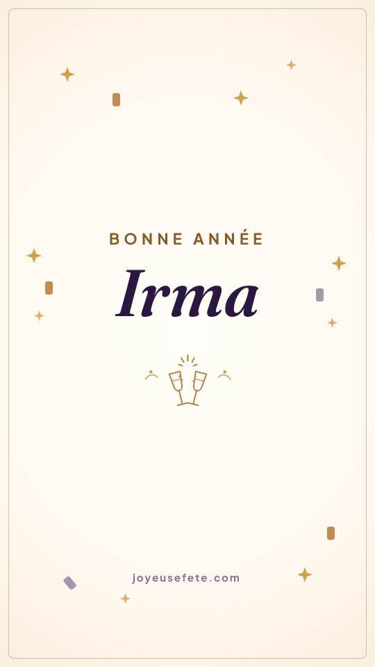 Image « Bonne année Irma » au format story