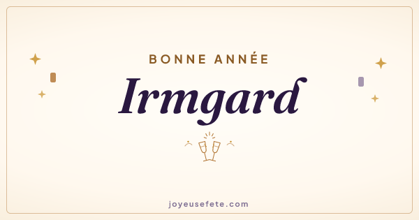 Image « Bonne année Irmgard » au format large