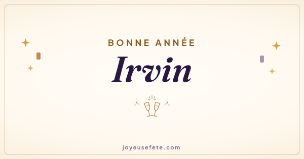 Image « Bonne année Irvin » au format large