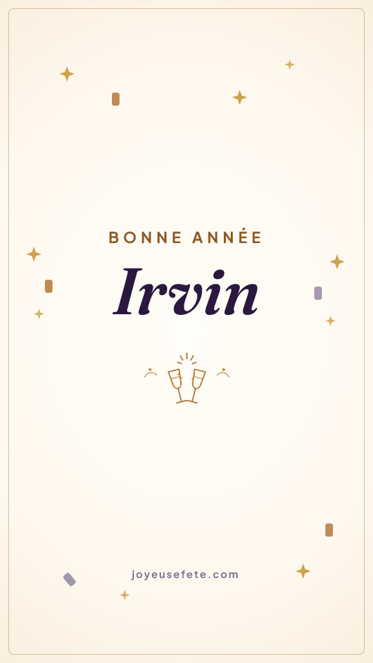 Image « Bonne année Irvin » au format story