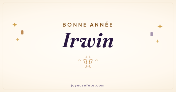 Image « Bonne année Irwin » au format large