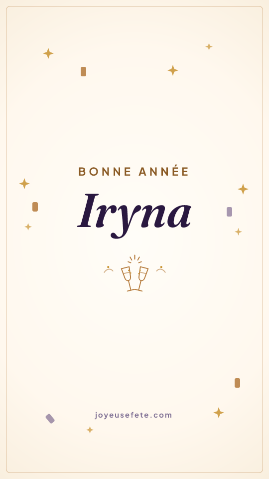 Image « Bonne année Iryna » au format story