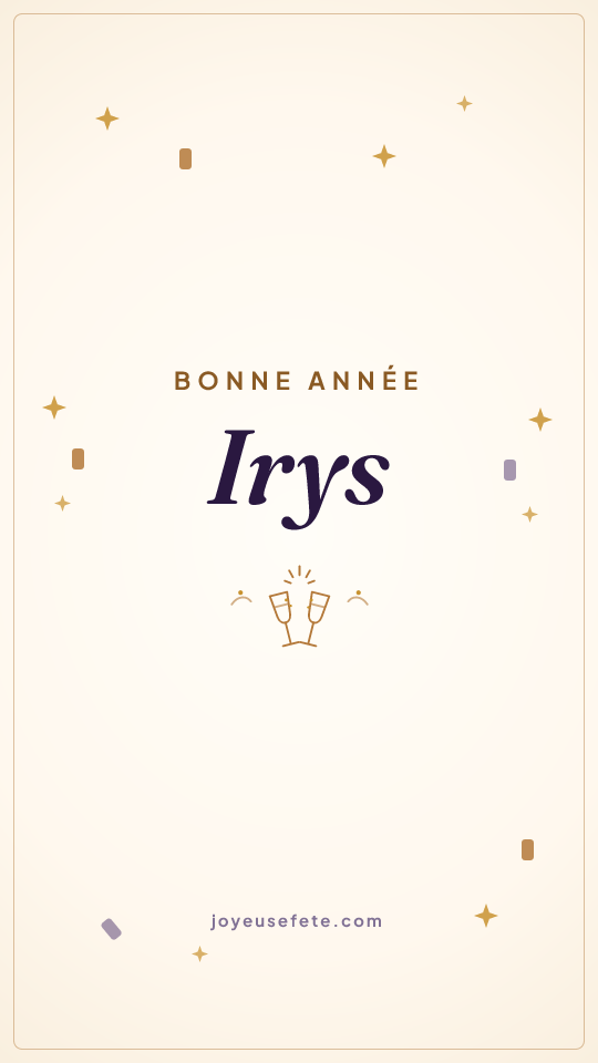 Image « Bonne année Irys » au format story