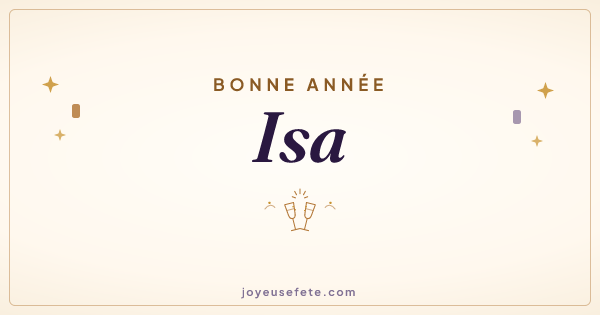 Image « Bonne année Isa » au format large
