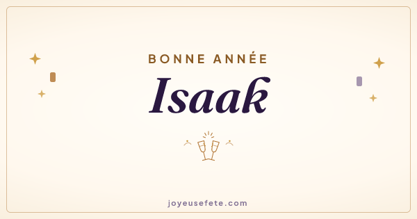 Image « Bonne année Isaak » au format large