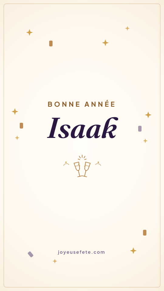 Image « Bonne année Isaak » au format story