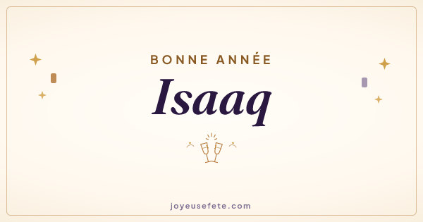 Image « Bonne année Isaaq » au format large
