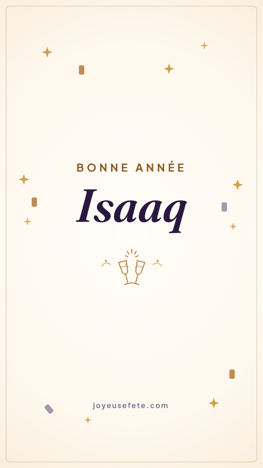 Image « Bonne année Isaaq » au format story
