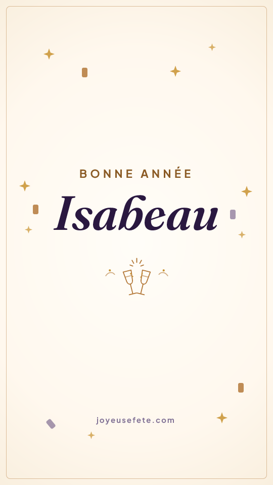 Image « Bonne année Isabeau » au format story