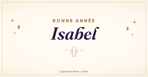 Image « Bonne année Isabel » au format large