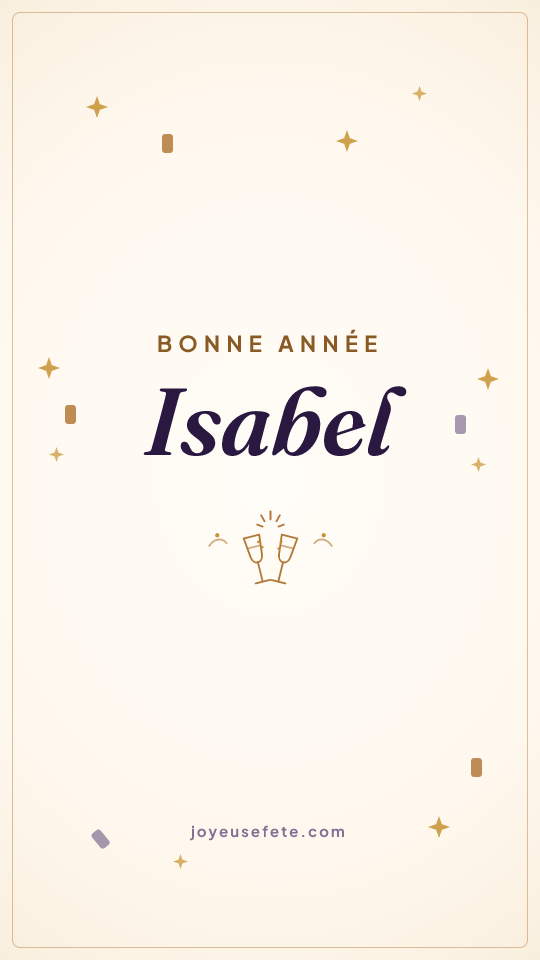 Image « Bonne année Isabel » au format story