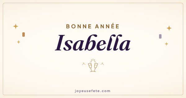 Image « Bonne année Isabella » au format large