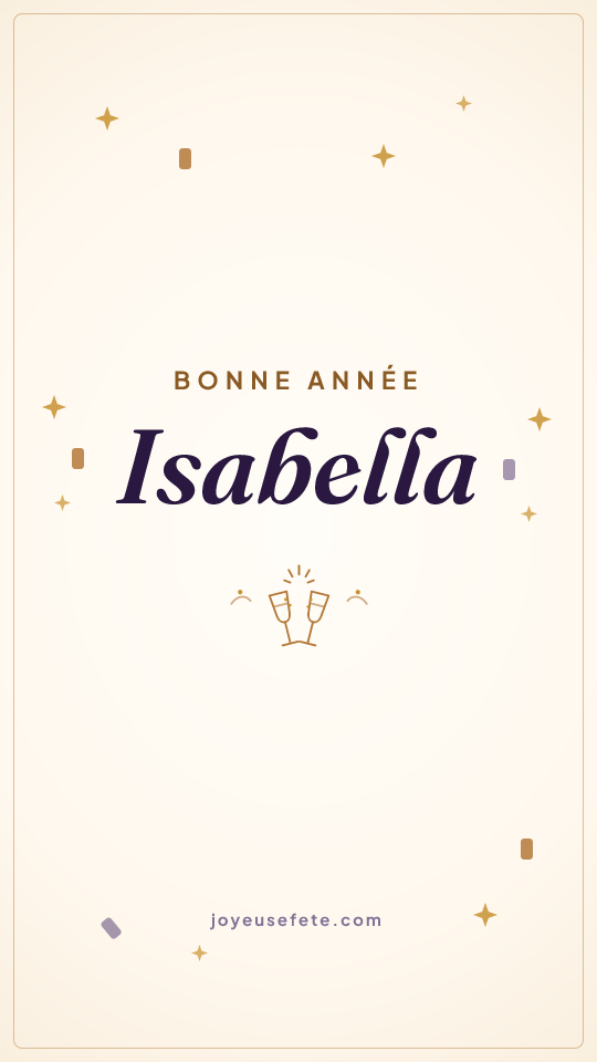 Image « Bonne année Isabella » au format story