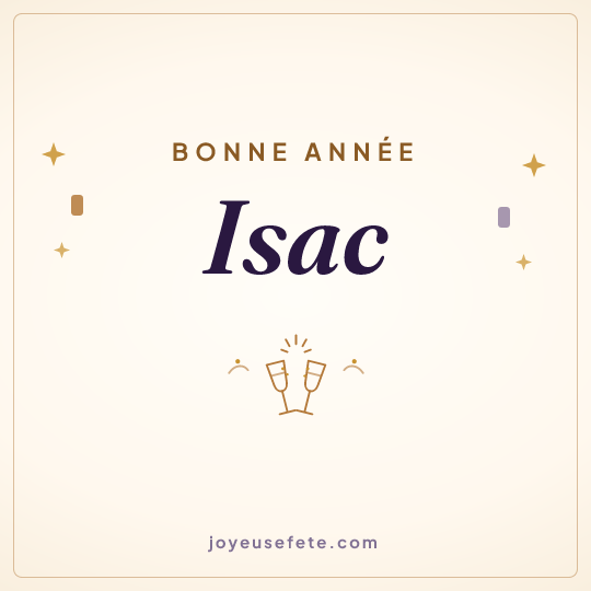 Image carrée « Bonne année Isac » pour WhatsApp