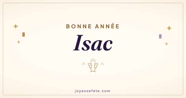Image « Bonne année Isac » au format large