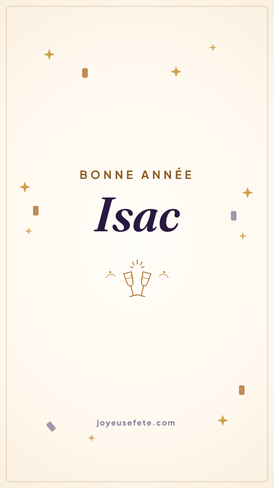 Image « Bonne année Isac » au format story