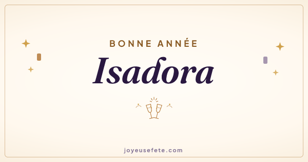 Image « Bonne année Isadora » au format large