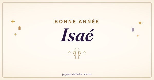Image « Bonne année Isaé » au format large