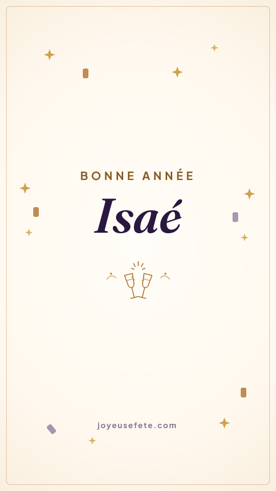 Image « Bonne année Isaé » au format story
