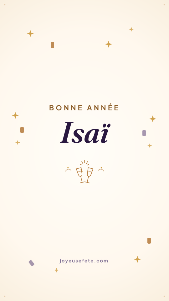 Image « Bonne année Isaï » au format story