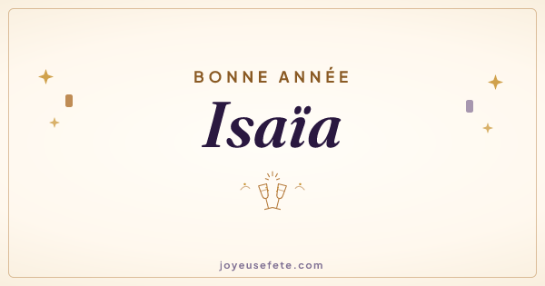 Image « Bonne année Isaïa » au format large
