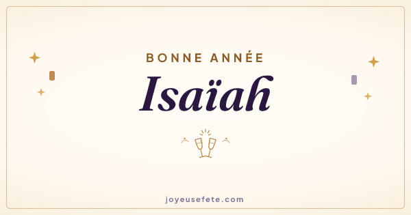 Image « Bonne année Isaïah » au format large