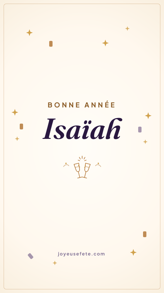 Image « Bonne année Isaïah » au format story