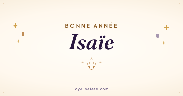 Image « Bonne année Isaïe » au format large