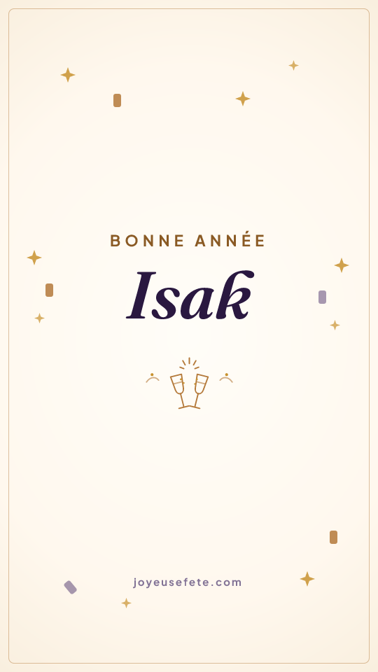 Image « Bonne année Isak » au format story