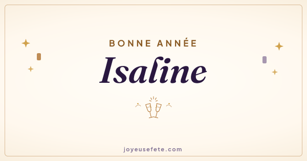 Image « Bonne année Isaline » au format large