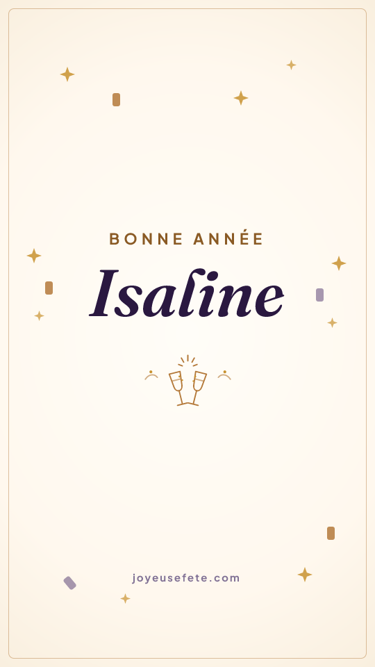 Image « Bonne année Isaline » au format story