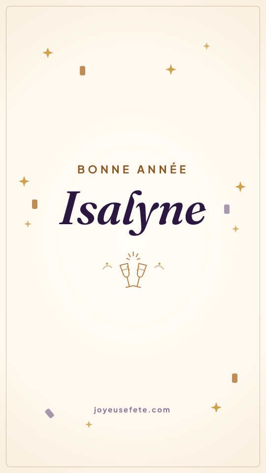 Image « Bonne année Isalyne » au format story