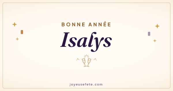 Image « Bonne année Isalys » au format large