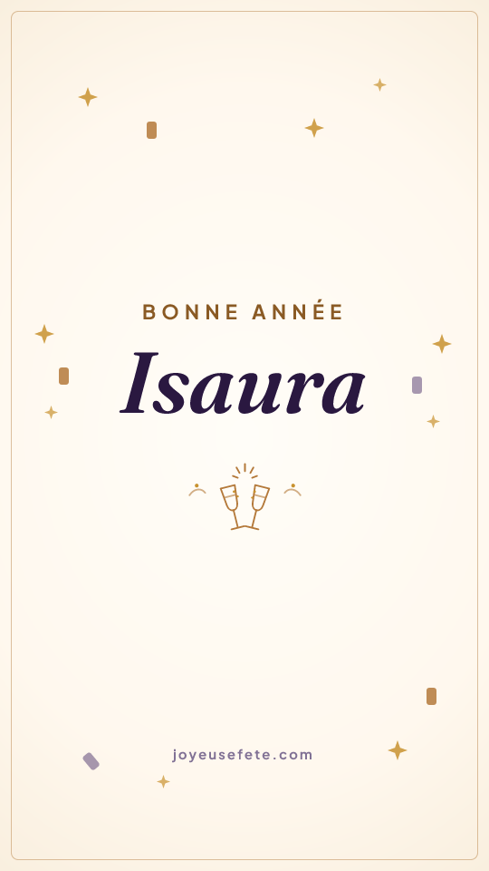 Image « Bonne année Isaura » au format story