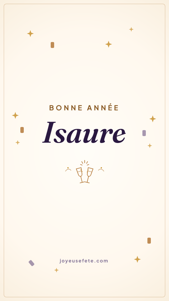 Image « Bonne année Isaure » au format story