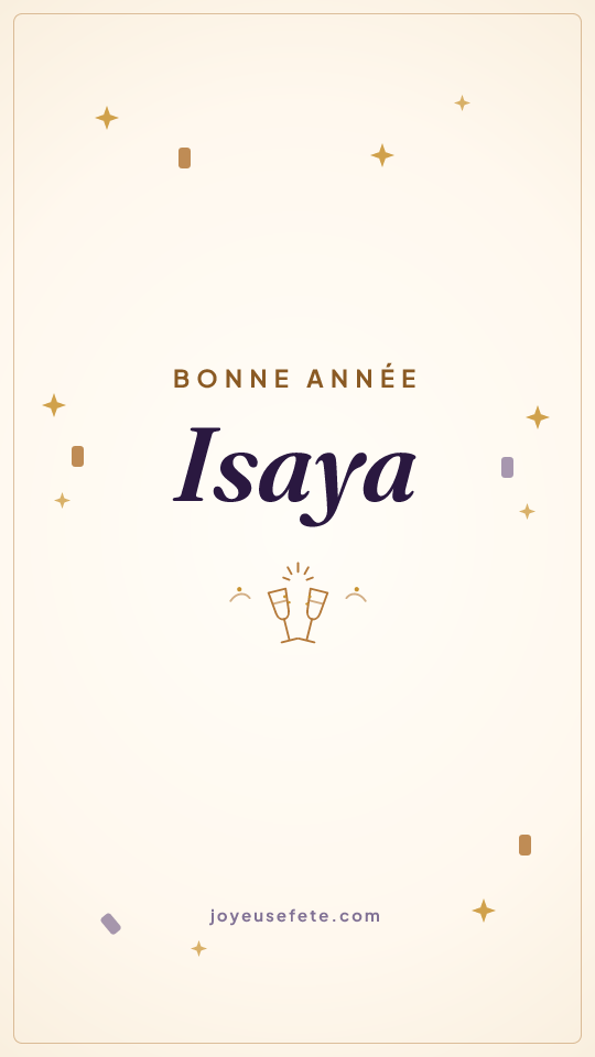 Image « Bonne année Isaya » au format story