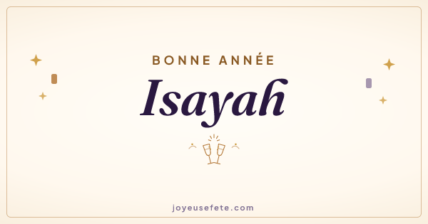 Image « Bonne année Isayah » au format large