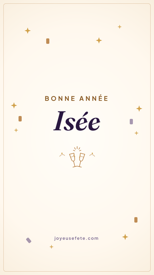 Image « Bonne année Isée » au format story