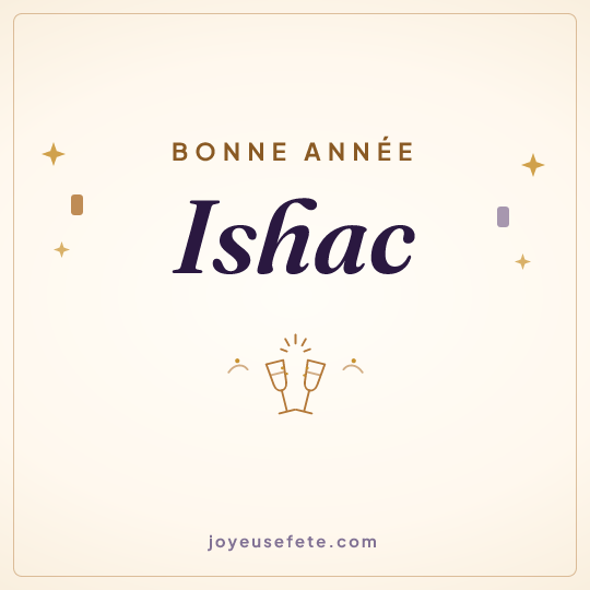 Image carrée « Bonne année Ishac » pour WhatsApp