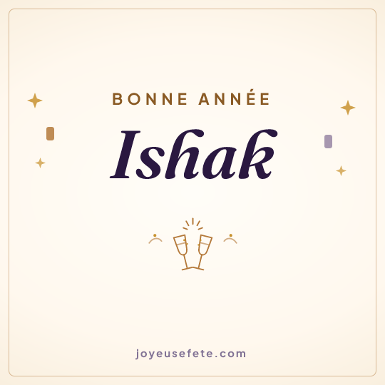 Image carrée « Bonne année Ishak » pour WhatsApp
