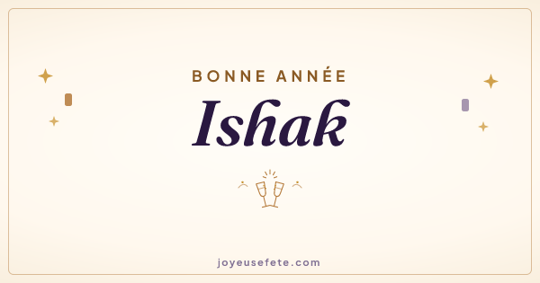 Image « Bonne année Ishak » au format large