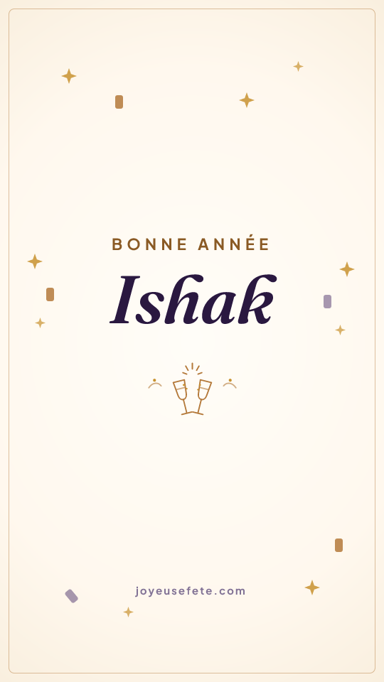 Image « Bonne année Ishak » au format story